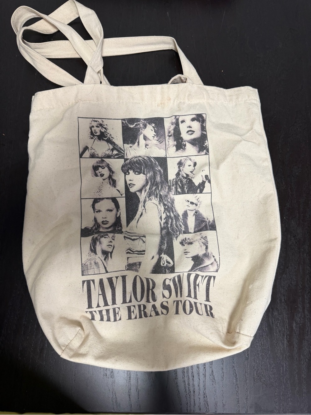 Taylor Swift The Eras Tour Canvas Tote Bag - Cream